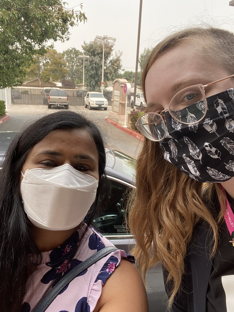 Fieldwork with colleague